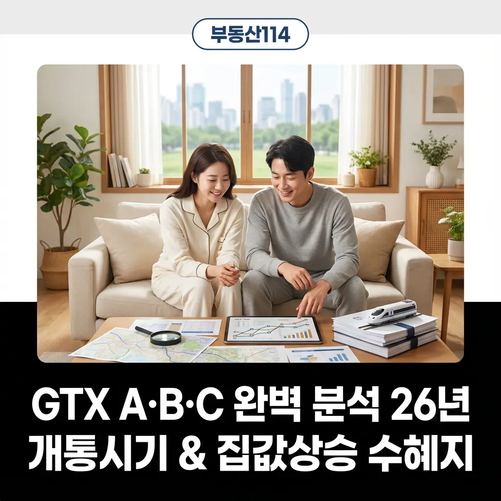 GTX A·B·C 완벽 분석 2026년 개통 시기 집값 상승 수혜지 부동산 투자 전략
