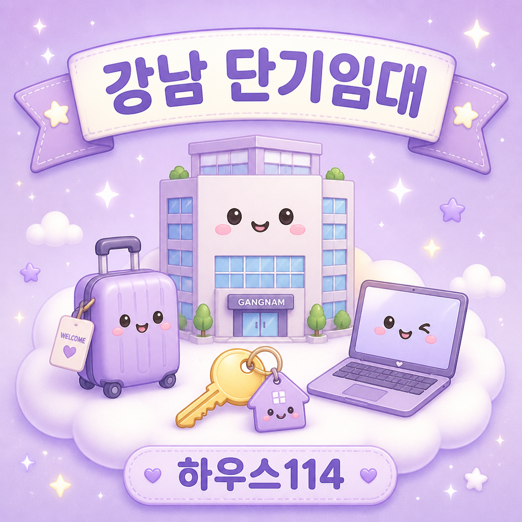 강남단기임대 운영 전략과 수익성 점검 안내 일러스트