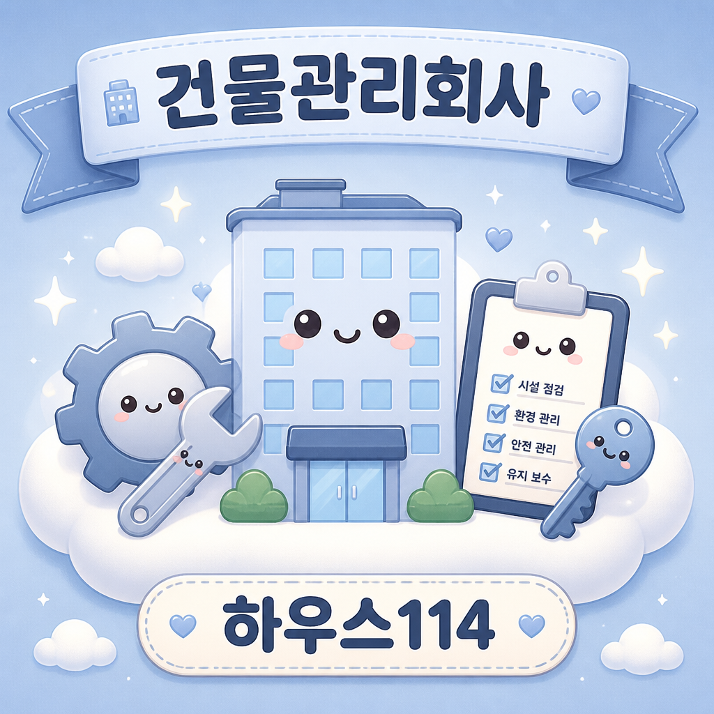 건물관리회사 선정 기준과 체크리스트 안내 일러스트