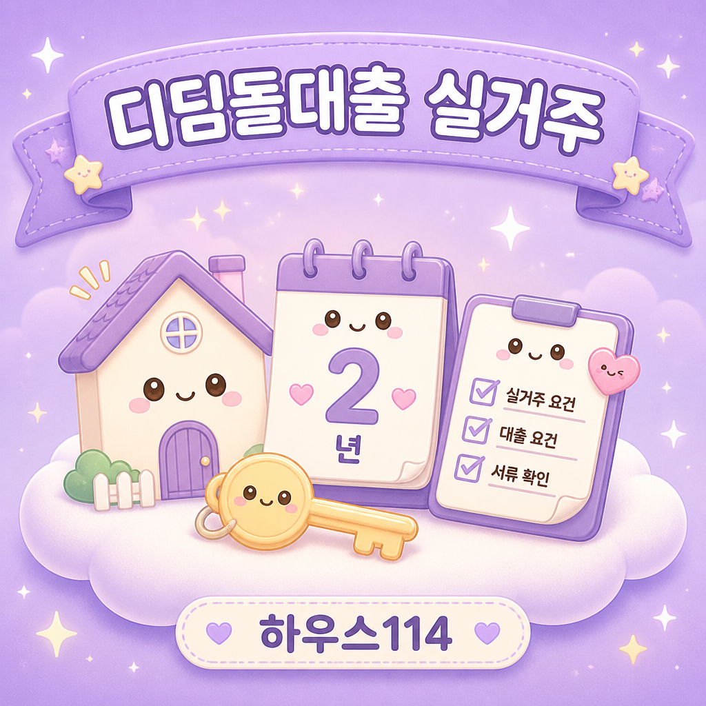 디딤돌대출 실거주 의무 2년 연장 기준 안내 일러스트