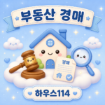 부동산 경매 절차와 권리분석 안내 일러스트