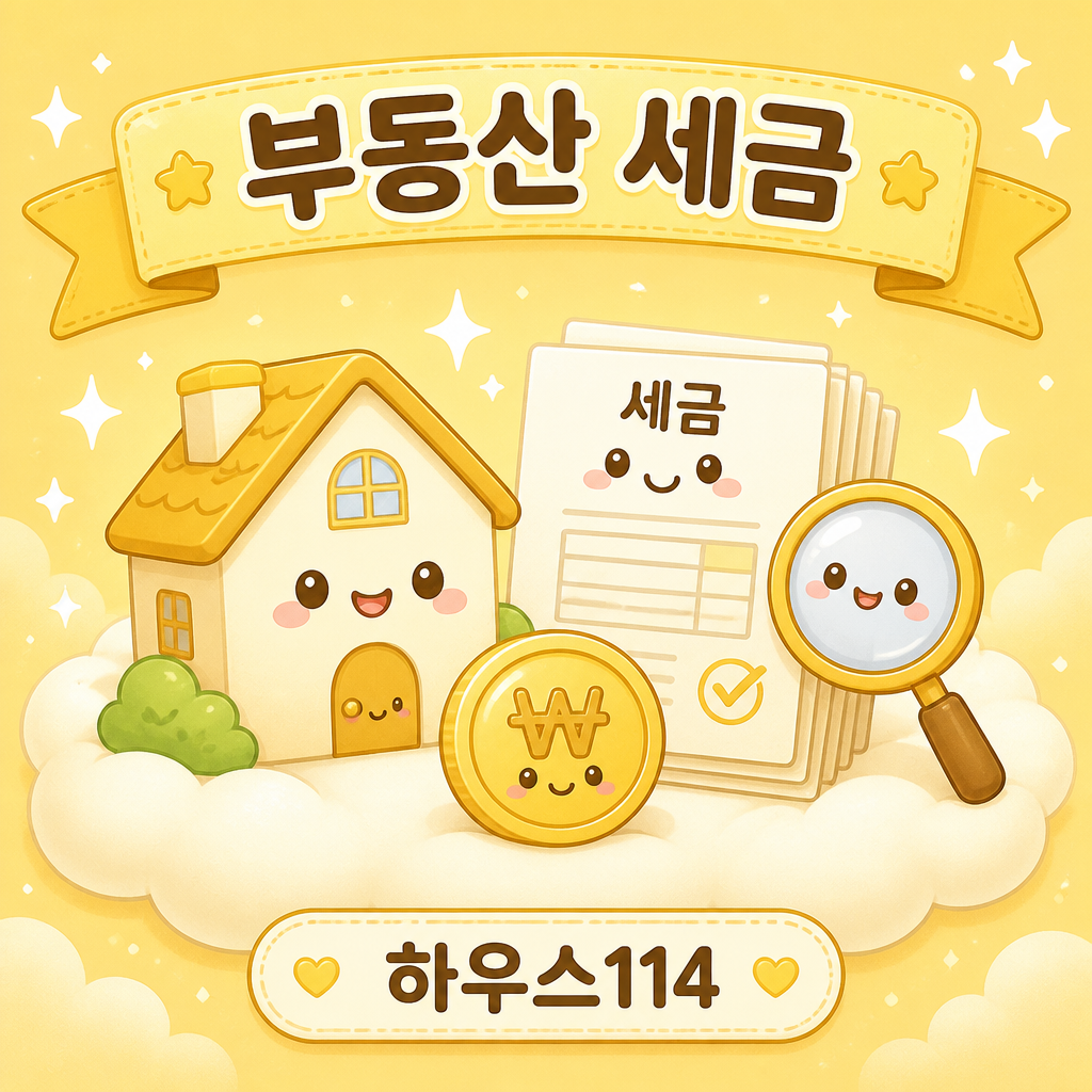 부동산세금 종류와 절세 전략 안내 일러스트