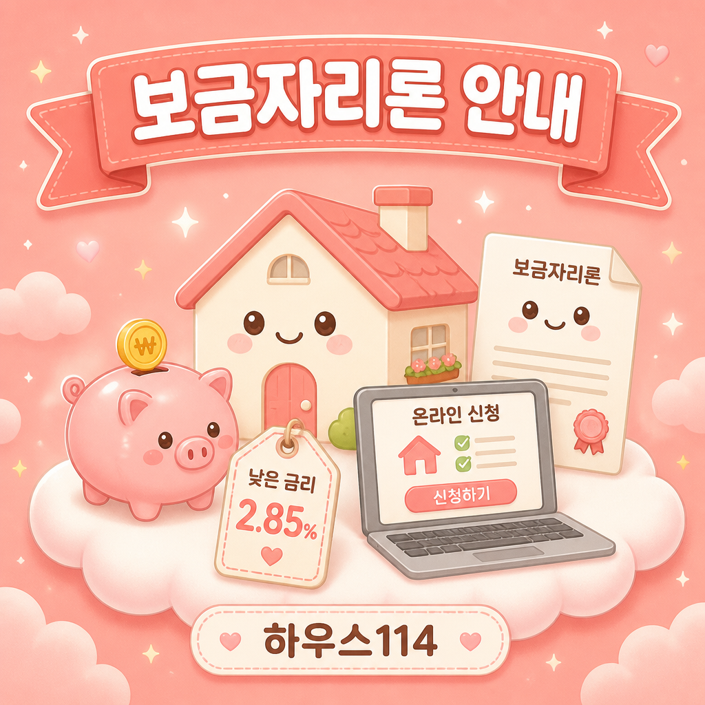 아낌 e보금자리론 금리와 소득 조건 신청 안내 일러스트