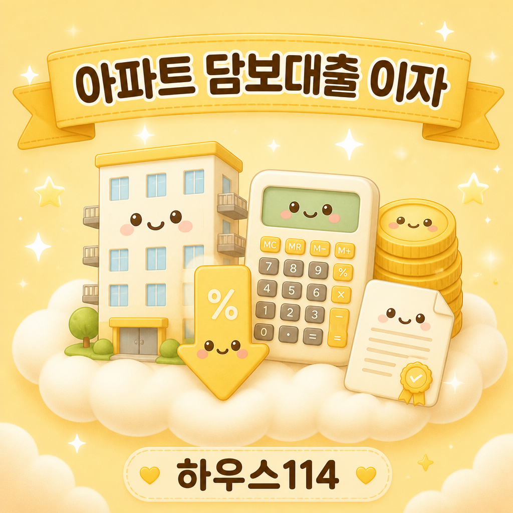 아파트담보대출이자 절감 금리 비교와 대환 안내 일러스트