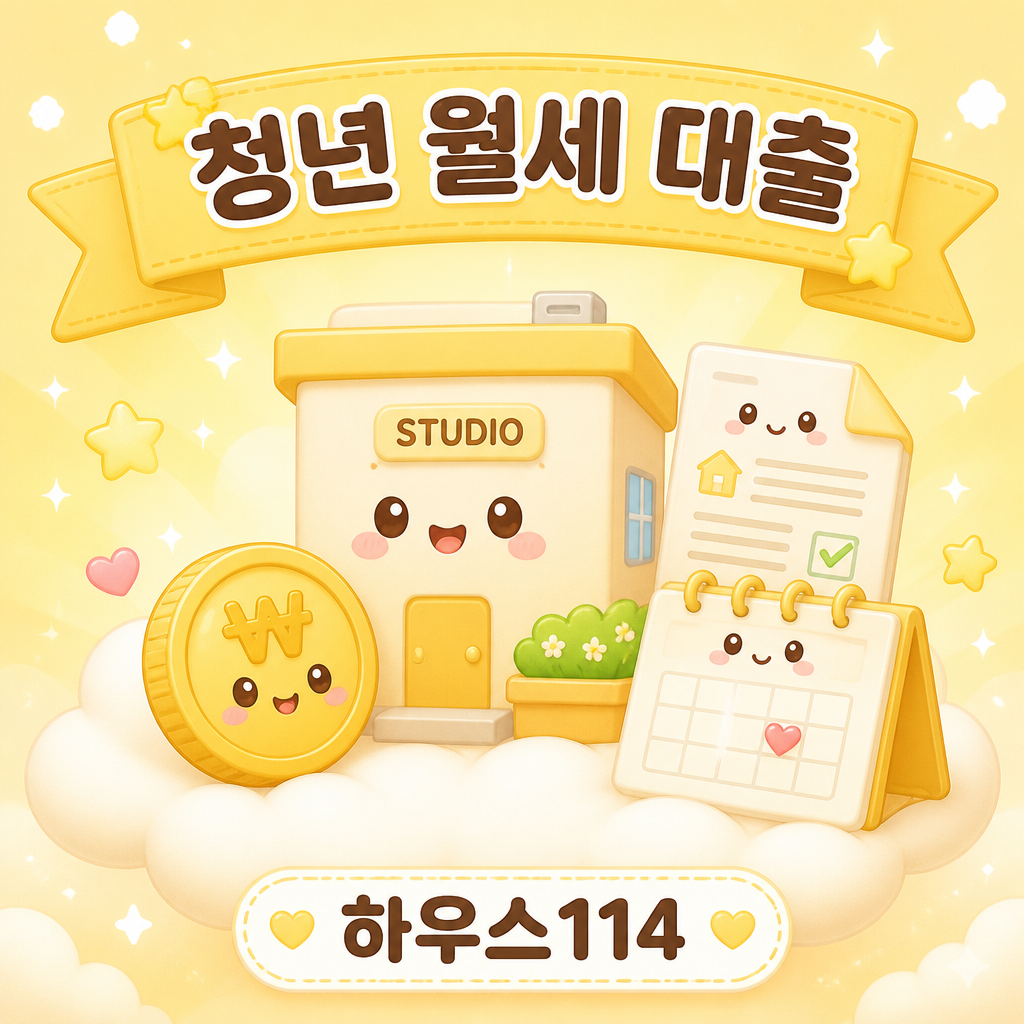 청년 월세 대출 자격과 한도 신청 절차 안내 일러스트