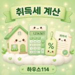 취득세 계산 세율과 주택 수별 세율표 안내 일러스트