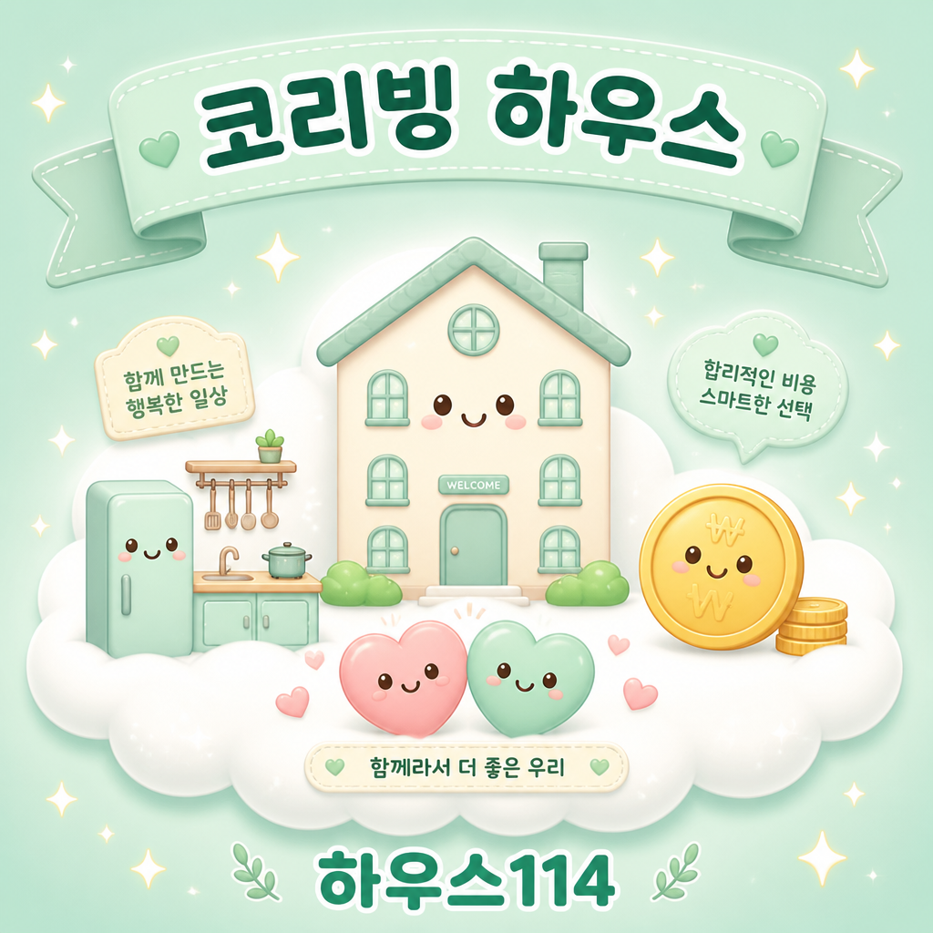 코리빙 1인 가구 선택법과 원룸 비교 안내 일러스트