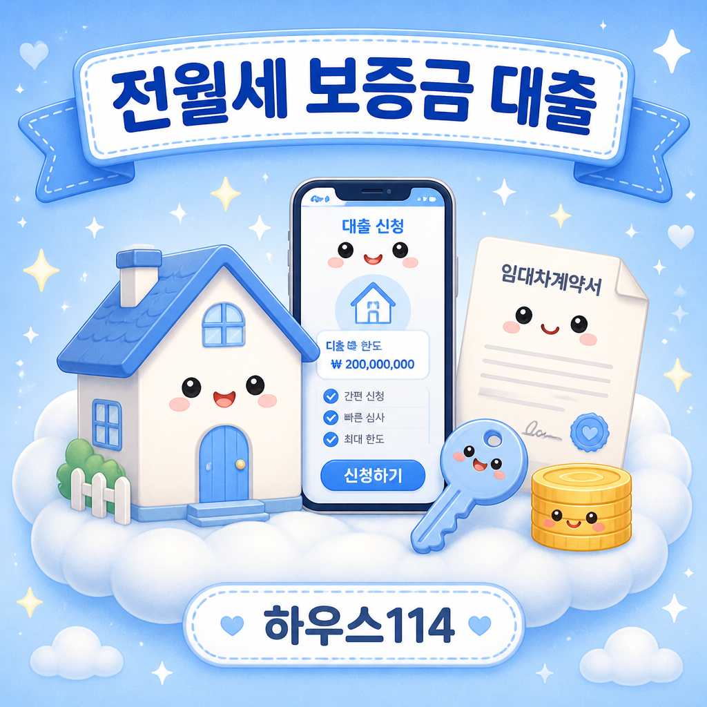토스 전월세보증금대출 자격과 한도 신청 안내 일러스트