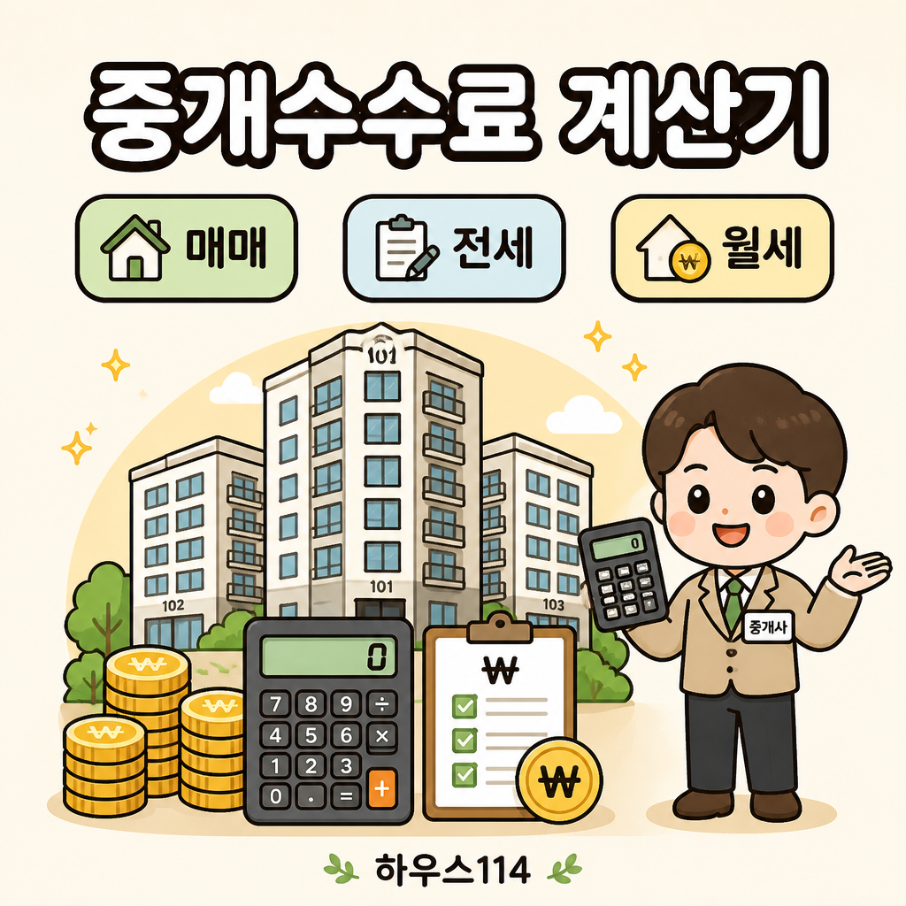 중개수수료 계산기 매매·전세·월세 인포그래픽