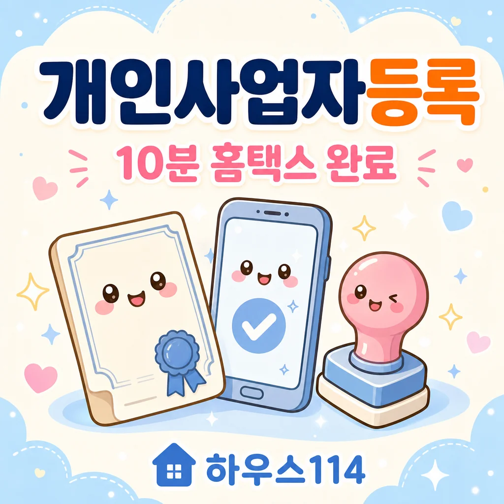 개인사업자등록 표지 카와이 인포그래픽