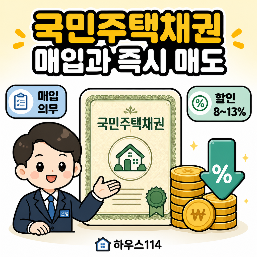 국민주택채권 매입과 즉시 매도 인포그래픽