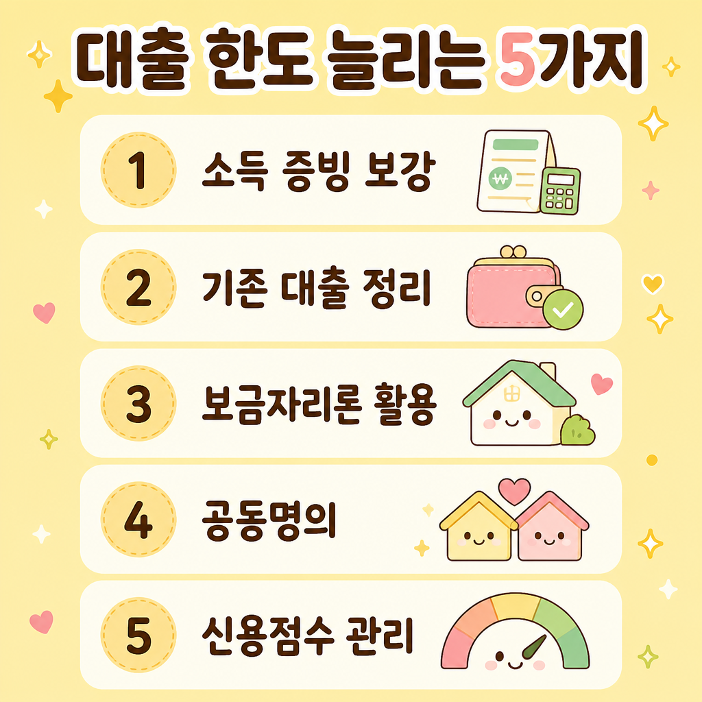 부동산 대출 한도 늘리는 5가지 전략